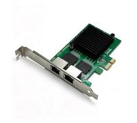 Xnuiasqe PCIe X1 2Port Gigabit Network Card 82571 Chip Server Industrial Control RJ45Network Card Soft Routing NAS for Desktop PC