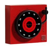 Xnuiasqe Player Shape Timer Mechanical Kitchen Timer for Refrigerator Oven Timer with Clear Display Red