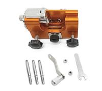 Xnuiasqe Portable Manual Chain Saw Blade Sharpener Tool Burr Grinding Stone Cleaning Brush Chainsaw Jig Kit for Woodworking