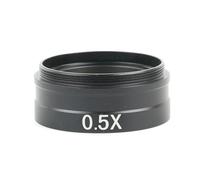 Xnuiasqe Professional Monocular Microscope Auxiliary Objective Barlow Lens 0.5X Install Thread 42mm for 10A 120X 180X 300X Easy Install Easy to Use