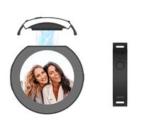 Xnuiasqe Projector 2.1 Inch Round Phone Screen Mirroring Device Wireless for Smartphone Selfie Screen Magnetic for Vlog