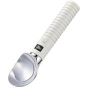 Xnuiasqe Quick Heating Electric Ice Cream Scoop with LED Display, USB Rechargeable, Waterproof White