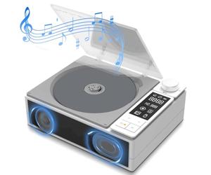 Xnuiasqe Retro CD Player Multifunctional Album Disc Music Machine Built-in Bluetooth Speaker HIFI Clear Sound Quality Support