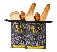 Xnuiasqe Reusable Beeswax Bread Bags 2 Pack Large Capacity Sourdough Storage Bag with Lining for Homemade Breads to Preserve Freshness Keep B