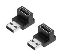 Xnuiasqe Right Angle USB 3.0 Male to Female Extension Cable 2Pcs USB Upward Elbow Adapter 10Gbps PC Connector Converter Reverse