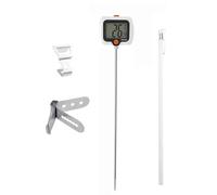 Xnuiasqe Rotatable Display Temperature Gauge Candy with Long Probe for Kitchen Meter& Pot Clip Deep Fry Oil Readings B