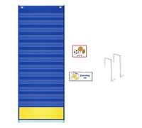 Xnuiasqe Routine Pocket Chart Educate Game Removable Feeling Chart Kids Visual Schedule Desktop Tabletop Preschool Kindergarten