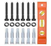 Xnuiasqe Screws, M8x65mm Bolt for TV Wall Mount Screws Kit, Drywall Anchors, Bubble Level Hardware Kit