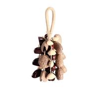 Xnuiasqe Seed Shell Shaker 42 Natural Nut Shells Hand Percussion Sound Healing Instrument for Meditation ASMR Sound Therapy Yoga