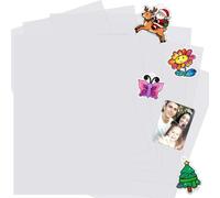 Xnuiasqe Shrink Dink Sheets 24Pcs Printables, A4 Semi-Transparent Semitransparent Paper for Inkjet Printer, Printout Shrinking Plastic for Kids A