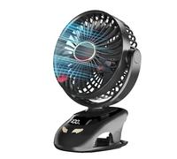 Xnuiasqe Small Desk Clip on Fan,Portable Personal USB Clip Fan for Home Travel Bed Stroller Camping Outdoor Fan Black