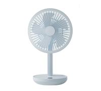 Xnuiasqe Smart Oscillating Desktop Fan 4000mAh USB Rechargeable Quiet Table Fan 5 Wind Speeds Adjustable Portable Cooling Fan B