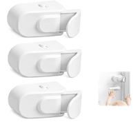 Xnuiasqe Snap on Child Proof Door Latches for Bedrooms, Portable No Drill Door Lock for Baby, Toddler & Pet Safety (3Pcs)