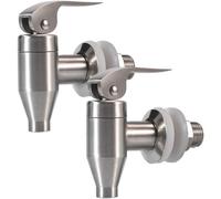 Xnuiasqe Stainless Steel Beverage Water Drink Dispenser Replacement Push Style Spigot Faucet,2 Pack