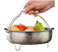 Xnuiasqe Stainless Steel Steamer Basket with Handle for Instant Cooker, Multifunctional Pressure Cooker Accessories