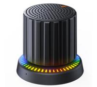 Xnuiasqe Strong Magnetic Cup Portable Mini Bluetooth Speaker Waterproof with Colorful LED Light Black