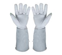 Xnuiasqe Thorn Proof Rose Pruning Gloves Forearm Protection Leather Gardening Gloves Floral Gauntlet Best Garden Gift L