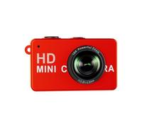 Xnuiasqe Thumb Camera 1080P Digital Camera 16X Digital Zoom Vintage-Style Vlog Video Recorder Webcam Kids' Camera Red