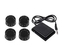 Xnuiasqe Universal Electronic Piano Foot Sustain Pedal with 4Pcs Electric Guitar Top Hat Knobs