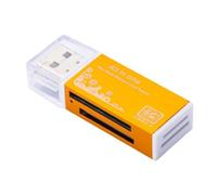 Xnuiasqe USB 2.0 Multi Card Reader 4 in 1 for Memory Adapter for Memory Stick T-Flash/M2/MS Cards Gold