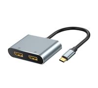 Xnuiasqe USB-C to Dual 8K Displayport Splitter Adapter 8K 60HZ Type-C to Displayport Dual Monitor Converter USB-C Displayport Hub