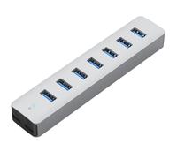 Xnuiasqe USB Hub 7 Ports Desktop Multi-Function USB Adapter Powered Splitter for Laptop, Phones, PC, and Other USB Devices