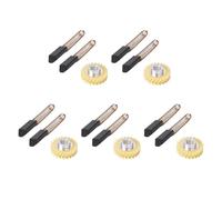 Xnuiasqe W10112253 9706416 W10380496 4162897 15pcs Mixer Worm Drive Gear for Stand & 5 Pair of Motor Brushes