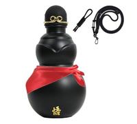 Xnuiasqe Water Bottle Gourd Chinese Wine Flask 900ml Game Peripheral Beverage Container Bottle Traditional Black