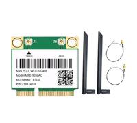 Xnuiasqe WiFi Card 2033M 9260AC 2.4G/5G Dual-Band Gigabit Wireless Network Card BT5.0 MINI PCIe WiFi Adapter+ 2X 8DB Antennas