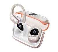 Xnuiasqe Wireless Bluetooth 5.3 Earbuds Sport Headphones HD ENC Noise-Canceling Mic, In-Ear Design Headset Rose Gold