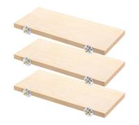 Xnuiasqe Wooden Perch Stand 3-Pack for Birds, Bird Cage Accessories- Parrot Wood Platform, Bird Toy, Playground Set for Conure, Parakeet
