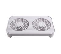 Xnuiasqe Z-X4 White Pc Cooling Fan Accessory 14cm Dual Fan Low Noise Stackable Design USB Interface Router/Micro-Radiator Base 65.8CFM