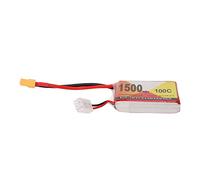Xnukaw 1500mAh 2S Lipo Battery 100C with XT60 Plug for RC Racing Car | 7.4V High Discharge, Compatible with QAV250 H210 Quadcopter, Lightweight Replacement for RC Truck