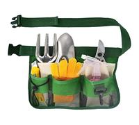 Xnukaw Garden Tool Waist Bag with Buckle, 7 Pockets Oxford ssorted | 600D Polyester Fabric, Fits Gardening Shears & Gloves, Lightweight 200g, Adjustable Belt for Waist