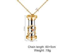 Xnukaw Mini Kaleidoscope Necklace, Brass Pendant with 60cm Stainless Steel | Visual Brain Development Toy, Compact 3.75cm Copper Pendant, Smooth Burr-Free Lens, Adjustable 60+5cm Chain for Kids and