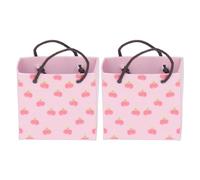 Xnukaw Miniature Paper Bags for Dollhouse, 1:12 Scale 2pcs Shopping Bags | Durable Paper Construction, 1.4x1.4x0.6in Each, Ideal for Dollhouse Collection Display or Small Gift Packaging