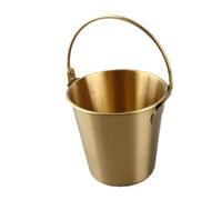 Xnukaw Stainless Steel Ice Bucket, Mini Beverage Chiller with Handle for | Rustproof Steel, 7oz Lightweight, 4.3x4.1x3.1in Small Pail, Perfect for French Fries or Chicken Wings in Home Bars, Cafes,