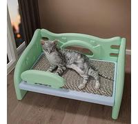 XNXYSMKJ Cat Nest for All Seasons, Bedside Off-the-ground Cat Sofa, Plastic Cat Bed with Removable Scratching Post