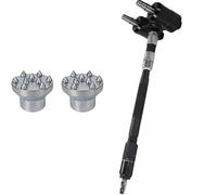 XNXYSMKJ Double Head Pneumatic Bush Hammer,Long Handle Scabbling Hammer w/Shock-Absorbing Design,High Frequency 2×2100bpm,6-8 M2/h Working Efficiency for Texturing (9)