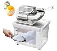XNXYSMKJ Electric Ice Crusher Machine,350W Automatic Ice Shaver Machine, w/30L Storage Bin and Stainless Steel Dual Blades, 300KG/H High Efficiency Shaved, for Sushi