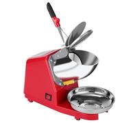 XNXYSMKJ Electric Ice Crusher with Auto Off Protection, Easy Clean Stainless Steel Bowl, for Restaurants and Bars,Ideal for Making Cold Drinks, Desserts (Red)