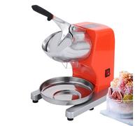 XNXYSMKJ Electric Ice Crusher with Dual Stainless Steel Blades, Anti-splash Design, High Output for Bars and Cold Drink Stores,Versatile Applications (Orange)
