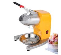 XNXYSMKJ Electric Ice Crusher with Dual Stainless Steel Blades, Anti-splash Design, High Output for Bars and Cold Drink Stores,Versatile Applications (Yellow)