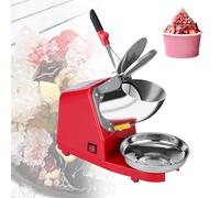 XNXYSMKJ Electric Ice Crusher with Dual Stainless Steel Blades, High Efficiency and Quiet Operation for Cocktails, Bars, and Parties,Multi-functional for a Range Of Applications (Red)