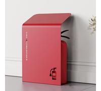 XNXYSMKJ Fire Extinguisher Bracket 2mm Thick,Modern Fire Extinguisher Metal Cabinet,Extinguisher Decoration Storage Organizer,for Lobby,Hallway (Red B Size L)