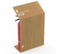 XNXYSMKJ Fire Extinguisher Bracket Sign Stainless Steel,Decorative Wood Grain Extinguisher Cabinet,Capacity: 2 * 3 or 4 Kg Fire Extinguishers (Wood Grain)
