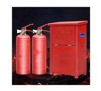 XNXYSMKJ Floor-standing Fire Extinguisher Cabinet,Metal Fire Extinguisher Storage Box,W/Recessed Handle,Can Store 2 Fire Extinguishers At The Time (Rosso)