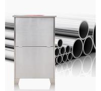 XNXYSMKJ Floor-standing Fire Extinguisher Cabinet,Metal Fire Extinguisher Storage Box,W/Recessed Handle,Can Store 2 Fire Extinguishers At The Time (Silver)