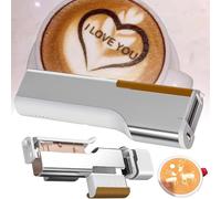 XNXYSMKJ Handheld Food Printing Pen, Portable Mini Coffee Printing Pen, Biscuit DIY Design Printing Pen, Suitable for Bakery, Coffee Shop (Brown)