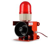 XNXYSMKJ Industrial Sound and Light Alarm Siren,120dB Security Warning Lamp Horn Tower,IP55 LED Strobe Light for Factories,Security Home Alarm (Red 12V)
